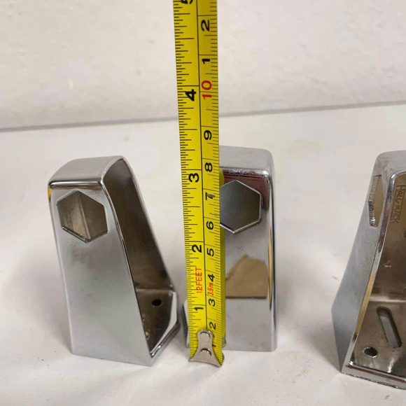 2 VTG Hall Mack HM-892 TEMPO Hexagonal Towel Bar Posts NOS Polished Chrome - HLN - Picture 4 of 5